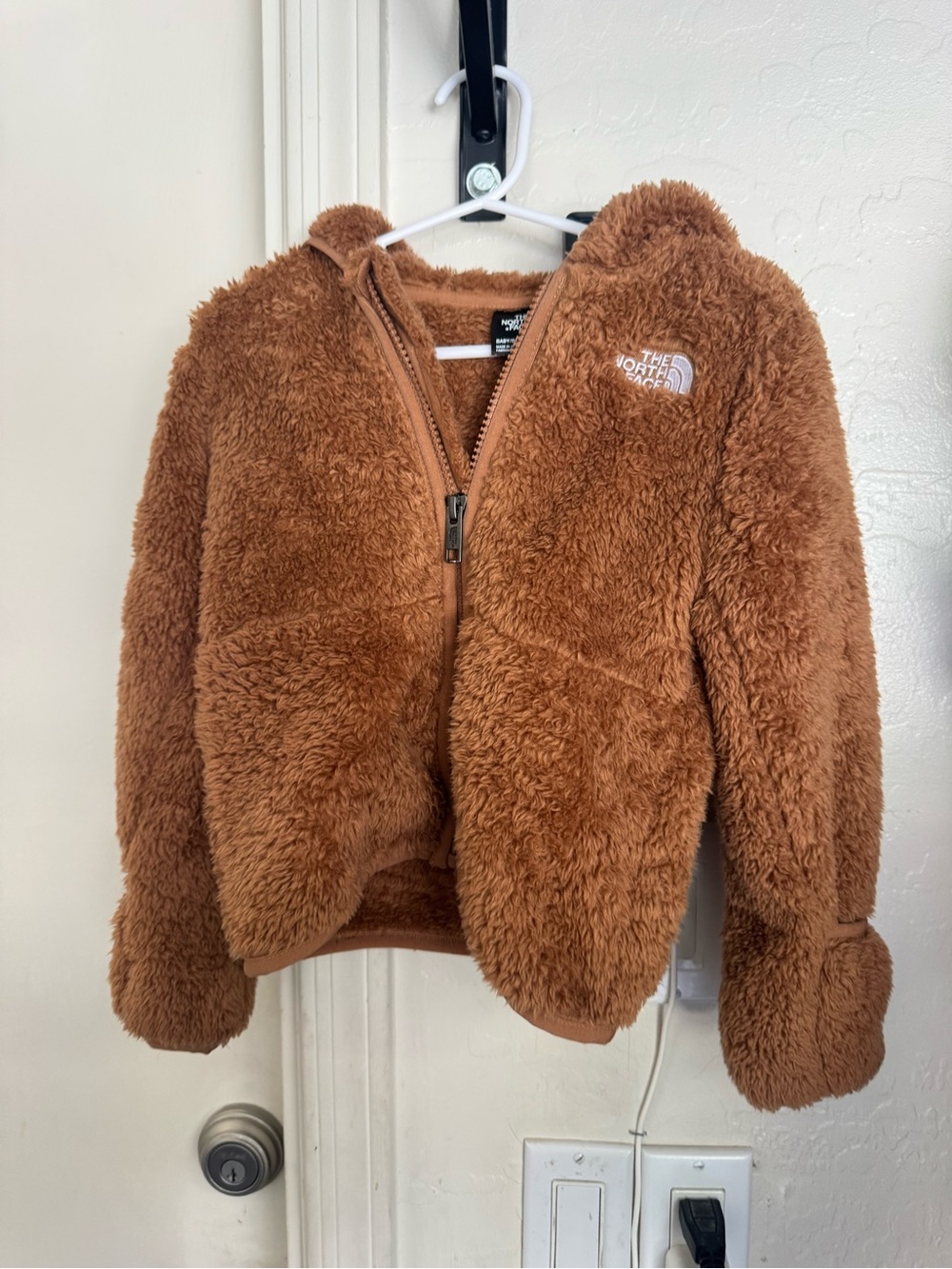 The North Face Kids Brown Sherpa Hooded Puffer Jacket